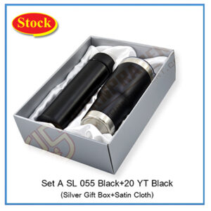 SET A SL055+20YT (Matt Black)(STOCK)ชุดกิ๊ฟเซ็ทสแตนเลส พร้อมผ้าซาติน สินค้าพรีเมี่ยม